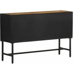 LES TENDANCES Buffet 110x30x70 Cm Bois De Manguier Brut 9 LES TENDANCES Buffet 110x30x70 Cm Bois De Manguier Brut -Buffet et enfilade Soldes 66908640 5