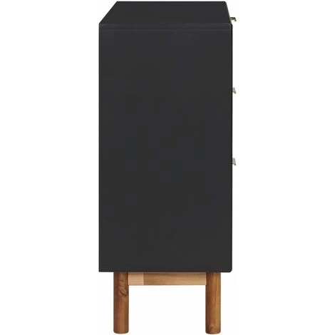 LES TENDANCES Buffet 90x33,5x80 Cm Bois D'acacia Solide Et MDF 4 LES TENDANCES Buffet 90x33,5x80 Cm Bois D'acacia Solide Et MDF – Image 4