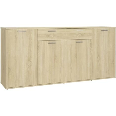 LES TENDANCES Buffet Chêne Sonoma 160x36x75 Cm 1 LES TENDANCES Buffet Chêne Sonoma 160x36x75 Cm