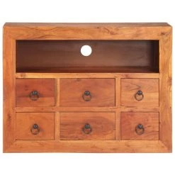 LES TENDANCES Buffet 80x30x60 Cm Bois D'acacia Massif -Buffet et enfilade Soldes 66914595 5