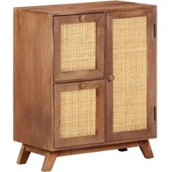 LES TENDANCES Buffet 60x35x75 Cm Bois De Manguier Massif