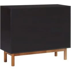 LES TENDANCES Buffet 90x33,5x75 Cm Bois D'acacia Solide Et MDF -Buffet et enfilade Soldes 66914960 4