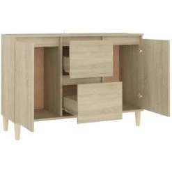 LES TENDANCES Buffet Chêne Sonoma 103,5x35x70 Cm -Buffet et enfilade Soldes 66915643 4