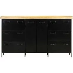 LES TENDANCES Buffet 140x38x76 Cm Bois De Manguier Brut 9 LES TENDANCES Buffet 140x38x76 Cm Bois De Manguier Brut -Buffet et enfilade Soldes 66915882 5