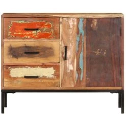 LES TENDANCES Buffet 88x30x73 Cm Bois De Récupération Solide 8 LES TENDANCES Buffet 88x30x73 Cm Bois De Récupération Solide -Buffet et enfilade Soldes 66916138 4