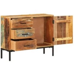 LES TENDANCES Buffet 88x30x73 Cm Bois De Récupération Solide 9 LES TENDANCES Buffet 88x30x73 Cm Bois De Récupération Solide -Buffet et enfilade Soldes 66916138 5