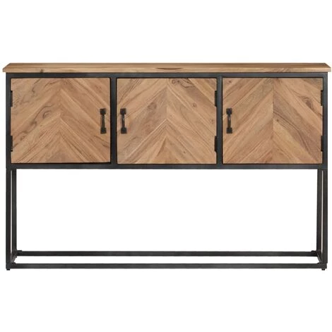 LES TENDANCES Buffet 120x30x75 Cm Bois D'acacia Solide 4 LES TENDANCES Buffet 120x30x75 Cm Bois D'acacia Solide – Image 4