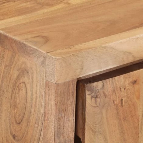 LES TENDANCES Buffet 60x36x76 Cm Bois D'acacia Solide Avec Bord Naturel 2 LES TENDANCES Buffet 60x36x76 Cm Bois D'acacia Solide Avec Bord Naturel – Image 2