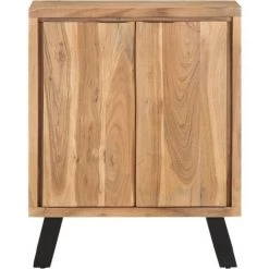 LES TENDANCES Buffet 60x36x76 Cm Bois D'acacia Solide Avec Bord Naturel 8 LES TENDANCES Buffet 60x36x76 Cm Bois D'acacia Solide Avec Bord Naturel -Buffet et enfilade Soldes 66916420 4