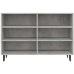 LES TENDANCES Buffet Gris Béton 103,5x35x70 Cm -Buffet et enfilade Soldes 66917566 4