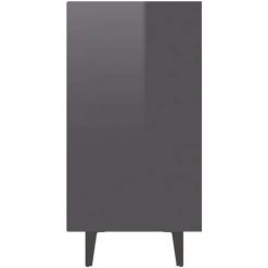 LES TENDANCES Buffet Gris Brillant 103,5x35x70 Cm -Buffet et enfilade Soldes 66917598 5