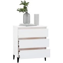 LES TENDANCES Buffet Blanc 60x35x69 Cm 7 LES TENDANCES Buffet Blanc 60x35x69 Cm -Buffet et enfilade Soldes 66917606 3
