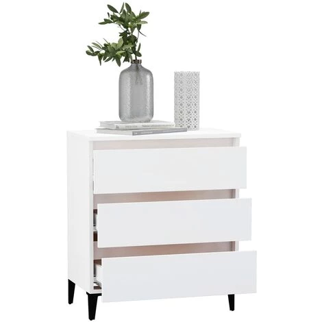 LES TENDANCES Buffet Blanc 60x35x69 Cm 3 LES TENDANCES Buffet Blanc 60x35x69 Cm – Image 3