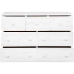 LES TENDANCES Buffet 7 Tiroirs Blanc 113x35x73 Cm Bois De Pin Massif 8 LES TENDANCES Buffet 7 Tiroirs Blanc 113x35x73 Cm Bois De Pin Massif -Buffet et enfilade Soldes 66918975 4