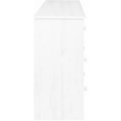 LES TENDANCES Buffet 7 Tiroirs Blanc 113x35x73 Cm Bois De Pin Massif 9 LES TENDANCES Buffet 7 Tiroirs Blanc 113x35x73 Cm Bois De Pin Massif -Buffet et enfilade Soldes 66918975 5