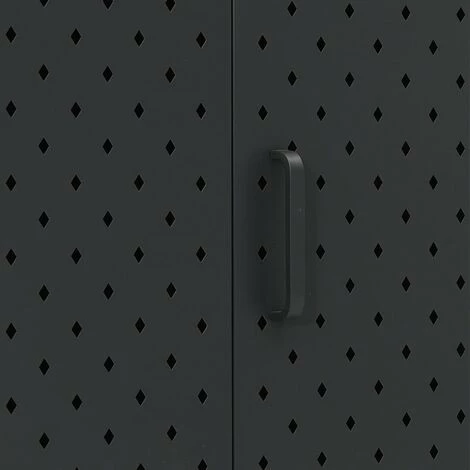 LES TENDANCES Buffet Noir 105x35x75 Cm Acier 5 LES TENDANCES Buffet Noir 105x35x75 Cm Acier – Image 5