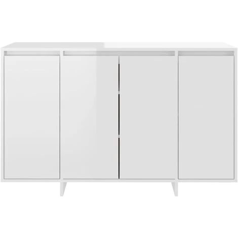 LES TENDANCES Buffet Blanc Brillant 120x41x75 Cm 4 LES TENDANCES Buffet Blanc Brillant 120x41x75 Cm – Image 4