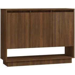 LES TENDANCES Buffet Chêne Marron 97x31x75 Cm