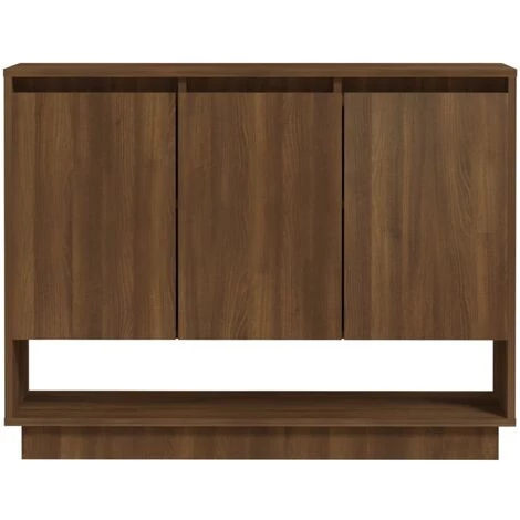 LES TENDANCES Buffet Chêne Marron 97x31x75 Cm 5 LES TENDANCES Buffet Chêne Marron 97x31x75 Cm – Image 5