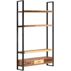 LES TENDANCES Buffet 118x30x200 Cm Bois De Récupération Massif