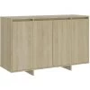 LES TENDANCES Buffet Chêne Sonoma 120x41x75 Cm