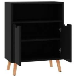 LES TENDANCES Buffet Noir Brillant 60x30x72 Cm 9 LES TENDANCES Buffet Noir Brillant 60x30x72 Cm -Buffet et enfilade Soldes 66926915 5