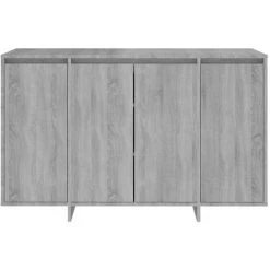 LES TENDANCES Buffet Sonoma Gris 120x41x75 Cm -Buffet et enfilade Soldes 66927503 5