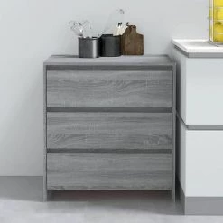LES TENDANCES Buffet Sonoma Gris 70x41x75 Cm