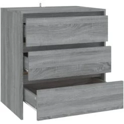 LES TENDANCES Buffet Sonoma Gris 70x41x75 Cm -Buffet et enfilade Soldes 66928105 5