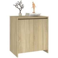 LES TENDANCES Buffet Chêne Sonoma 70x40x73,5 Cm 8 LES TENDANCES Buffet Chêne Sonoma 70x40x73,5 Cm -Buffet et enfilade Soldes 66928349 4