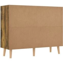 LES TENDANCES Buffet Chêne Fumé 90x30x72 Cm -Buffet et enfilade Soldes 66928514 5