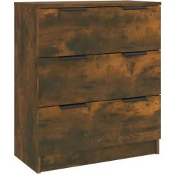 YOUTHUP Buffet Chêne Fumé 60x30x70 Cm Bois D'ingénierie - Brun -Buffet et enfilade Soldes 67161163 2