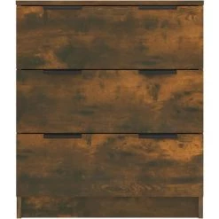 YOUTHUP Buffet Chêne Fumé 60x30x70 Cm Bois D'ingénierie - Brun -Buffet et enfilade Soldes 67161163 5
