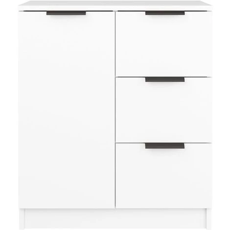 YOUTHUP Buffet Blanc 60x30x70 Cm Bois D'ingénierie - Blanc 3 YOUTHUP Buffet Blanc 60x30x70 Cm Bois D'ingénierie - Blanc – Image 3