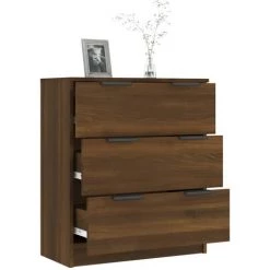 YOUTHUP Buffet Chêne Marron 60x30x70 Cm Bois D'ingénierie - Brun -Buffet et enfilade Soldes 67161774 4