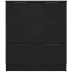 YOUTHUP Buffet Noir 60x30x70 Cm Bois D'ingénierie - Noir -Buffet et enfilade Soldes 67162204 5