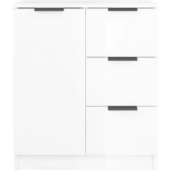 YOUTHUP Buffet Blanc Brillant 60x30x70 Cm Bois D'ingénierie - Blanc 7 YOUTHUP Buffet Blanc Brillant 60x30x70 Cm Bois D'ingénierie - Blanc -Buffet et enfilade Soldes 67162354 3