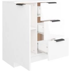 YOUTHUP Buffet Blanc Brillant 60x30x70 Cm Bois D'ingénierie - Blanc 9 YOUTHUP Buffet Blanc Brillant 60x30x70 Cm Bois D'ingénierie - Blanc -Buffet et enfilade Soldes 67162354 5