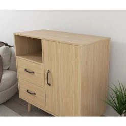 XICHAO Buffet - Meuble De Rangement - 4 Compartiments - 80x35x60CM 7 XICHAO Buffet - Meuble De Rangement - 4 Compartiments - 80x35x60CM -Buffet et enfilade Soldes 67260937 3