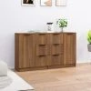TRUE DEAL Buffets 2 Pcs Chêne Marron 60x30x70 Cm Bois D'ingénierie