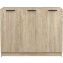 TRUE DEAL Buffet Chêne Sonoma 90,5x30x70 Cm Bois D'ingénierie -Buffet et enfilade Soldes 67296747 5