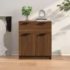 TRUE DEAL Buffet Chêne Marron 60x30x70 Cm Bois D'ingénierie