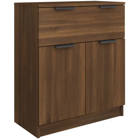 TRUE DEAL Buffet Chêne Marron 60x30x70 Cm Bois D'ingénierie 2 TRUE DEAL Buffet Chêne Marron 60x30x70 Cm Bois D'ingénierie – Image 2