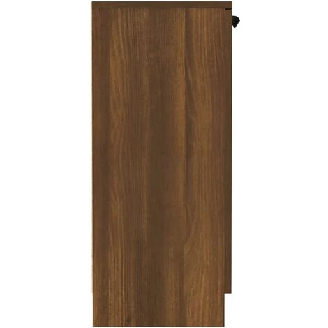 TRUE DEAL Buffet Chêne Marron 60x30x70 Cm Bois D'ingénierie 4 TRUE DEAL Buffet Chêne Marron 60x30x70 Cm Bois D'ingénierie – Image 4