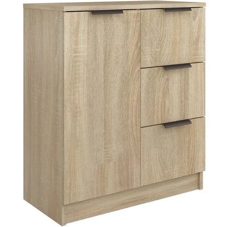TRUE DEAL Buffet Chêne Sonoma 60x30x70 Cm Bois D'ingénierie 2 TRUE DEAL Buffet Chêne Sonoma 60x30x70 Cm Bois D'ingénierie – Image 2