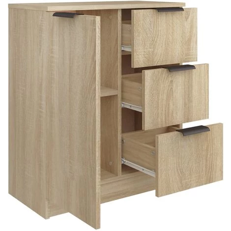 TRUE DEAL Buffet Chêne Sonoma 60x30x70 Cm Bois D'ingénierie 5 TRUE DEAL Buffet Chêne Sonoma 60x30x70 Cm Bois D'ingénierie – Image 5