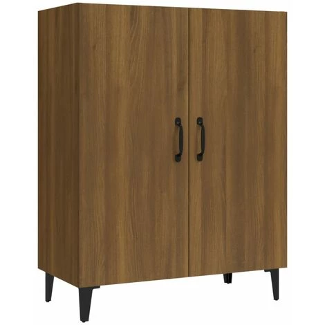 TRUE DEAL Buffet Chêne Marron 70x34x90 Cm Bois D'ingénierie 2 TRUE DEAL Buffet Chêne Marron 70x34x90 Cm Bois D'ingénierie – Image 2
