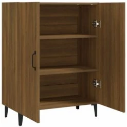 TRUE DEAL Buffet Chêne Marron 70x34x90 Cm Bois D'ingénierie 8 TRUE DEAL Buffet Chêne Marron 70x34x90 Cm Bois D'ingénierie -Buffet et enfilade Soldes 67298266 4