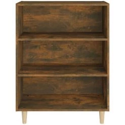 TRUE DEAL Buffet Chêne Fumé 69,5x32,5x90 Cm Bois D'ingénierie -Buffet et enfilade Soldes 67298898 3