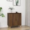 TRUE DEAL Buffet Chêne Marron 60x35x70 Cm Bois D'ingénierie